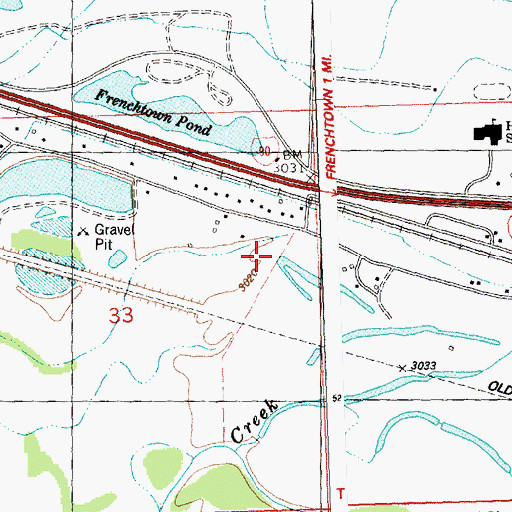 Topographic Map of 15N21W33AD__01 Well, MT