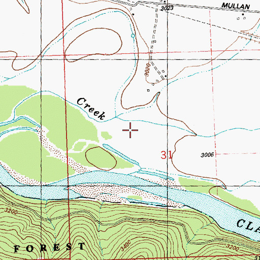 Topographic Map of 15N21W31BD__01 Well, MT