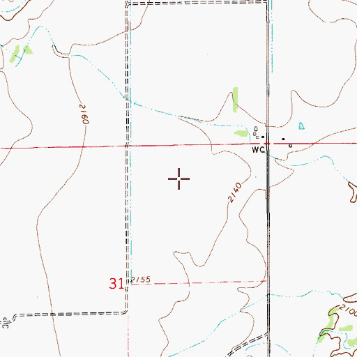 Topographic Map of 15N55E31AAC_01 Well, MT