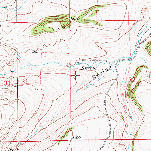 Topographic Map of 15N12E32BC__01 Spring, MT