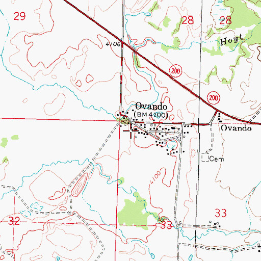 Topographic Map of 15N12W33BBBA01 Well, MT