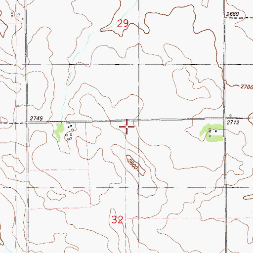 Topographic Map of 15N60E32ABBB01 Well, MT