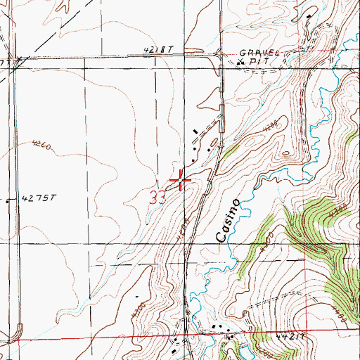 Topographic Map of 15N17E31ACBD01 Well, MT