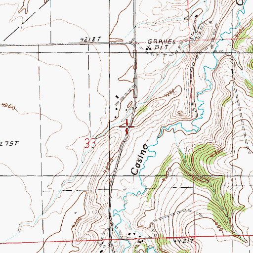 Topographic Map of 15N18E33ACA_01 Well, MT