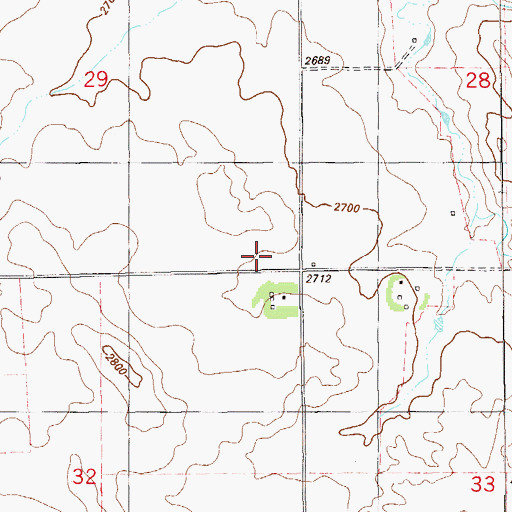 Topographic Map of 15N60E32AAAD01 Well, MT