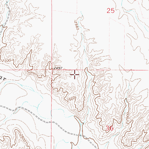 Topographic Map of 15N53E34AABA01 Well, MT