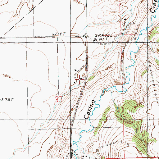 Topographic Map of 15N18E33ACAB01 Well, MT