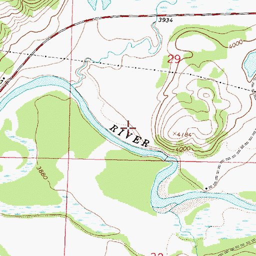 Topographic Map of 15N13W29CDBD01 Well, MT