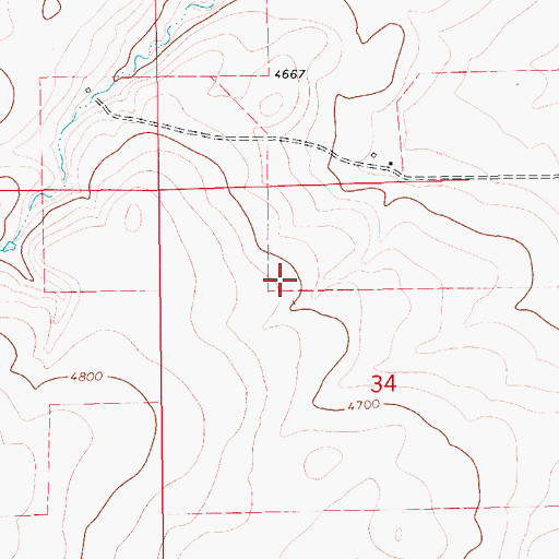 Topographic Map of 15N12E34BA__01 Spring, MT