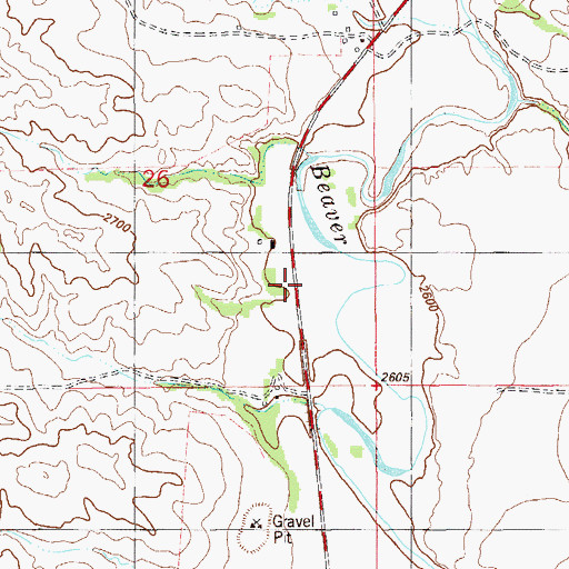 Topographic Map of 15N59E26DD__01 Well, MT