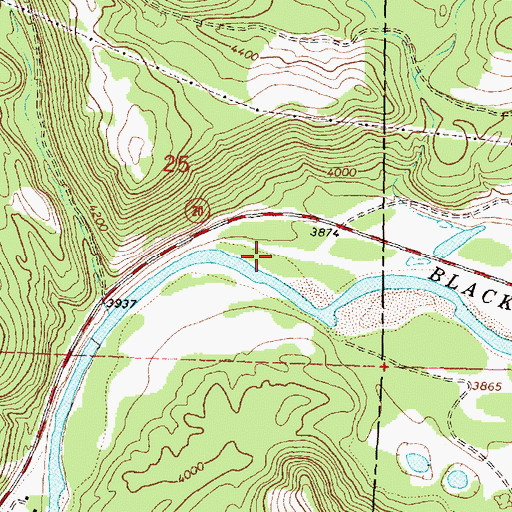 Topographic Map of 15N14W25DBDD01 Well, MT