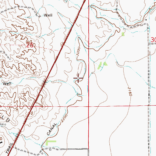 Topographic Map of 15N54E25DAA_01 Well, MT