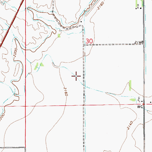 Topographic Map of 15N55E30BDC_02 Well, MT
