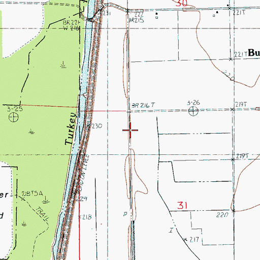 Topographic Map of Ditch Number 1, AR