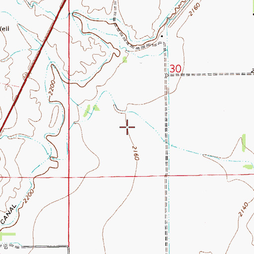 Topographic Map of 15N55E30CDA_01 Well, MT