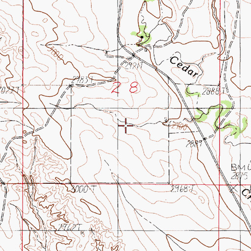 Topographic Map of 15N49E28DBD_01 Well, MT