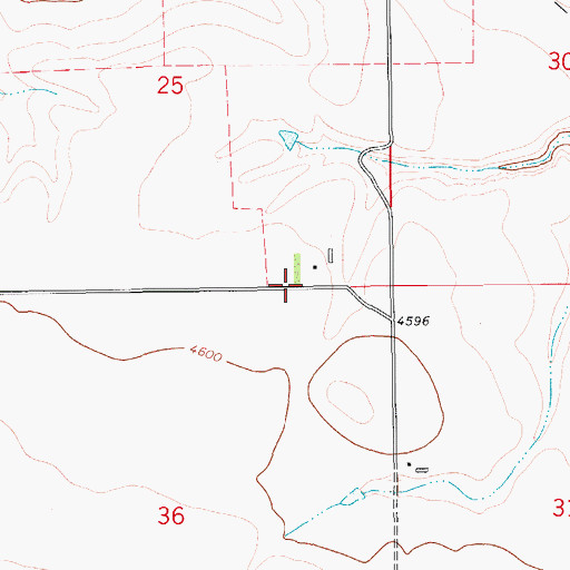 Topographic Map of 15N12E25DD__01 Well, MT