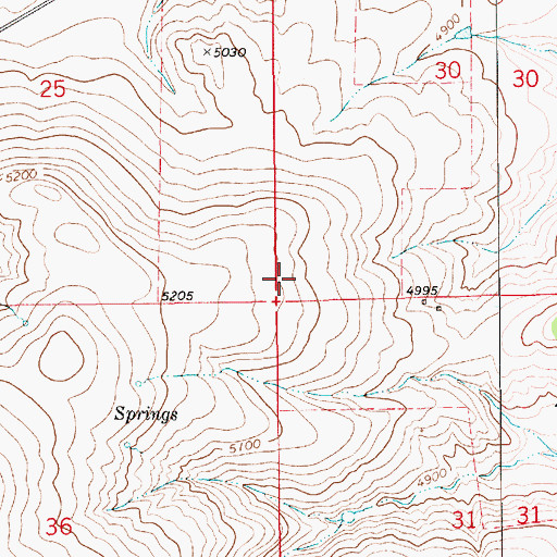 Topographic Map of 15N12E30CC__01 Spring, MT