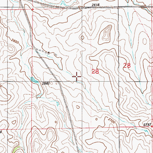 Topographic Map of 15N58E28CADC01 Well, MT