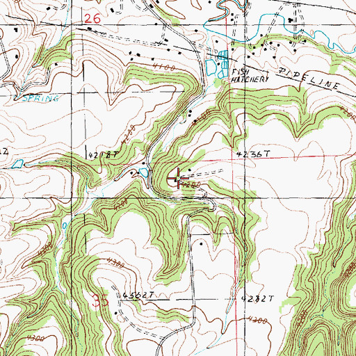 Topographic Map of 15N18E35AABA01 Well, MT