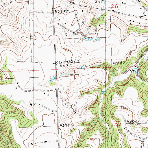 Topographic Map of 15N18E26CCDC01 Well, MT