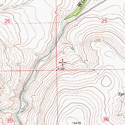 Topographic Map of 15N11E25CC__01 Spring, MT