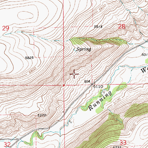 Topographic Map of 15N11E28CC__01 Spring, MT