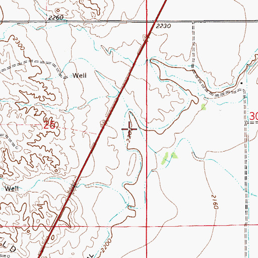 Topographic Map of 14N55E19BDA_01 Well, MT