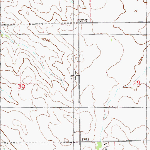 Topographic Map of 15N60E30ADD_01 Well, MT