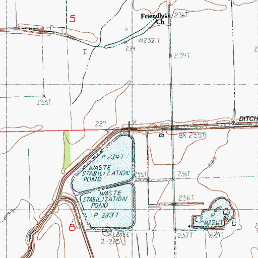 Topographic Map of Ditch Number 1, AR