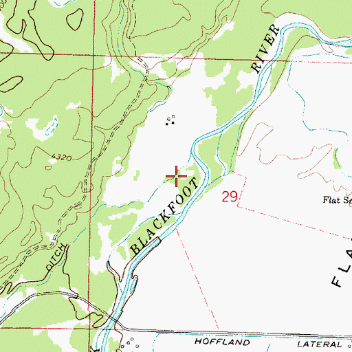 Topographic Map of 15N11W29BDCA01 Well, MT