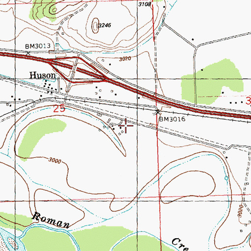 Topographic Map of 15N22W25DA__01 Well, MT