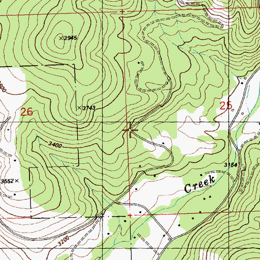 Topographic Map of 15N21W25CBBC01 Well, MT