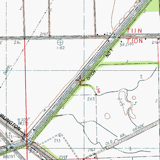 Topographic Map of Ditch Number 1, AR