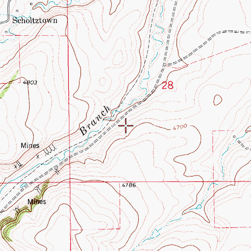 Topographic Map of 15N12E28CA__01 Spring, MT