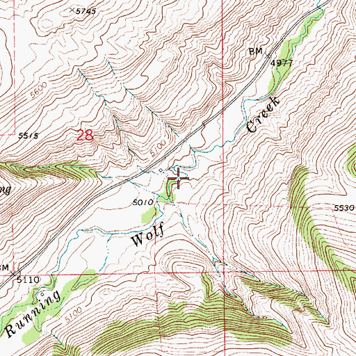Topographic Map of 15N11E28DA__01 Spring, MT