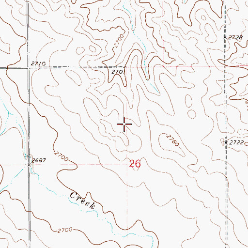 Topographic Map of 15N60E26BCC_01 Well, MT