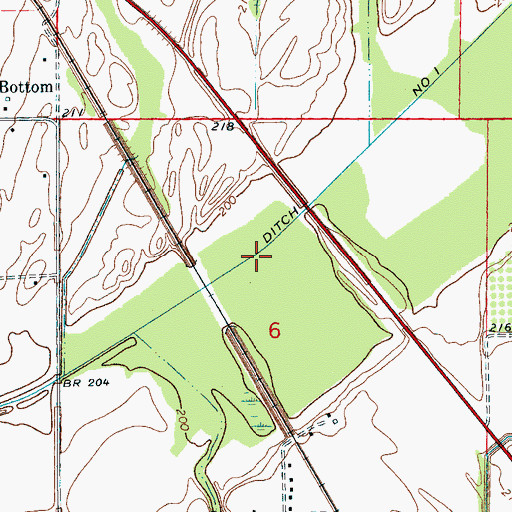Topographic Map of Ditch Number 1, AR
