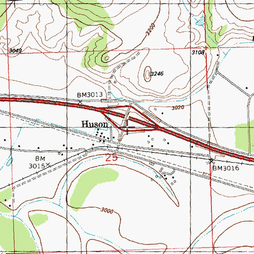 Topographic Map of 15N22W25AC__01 Well, MT