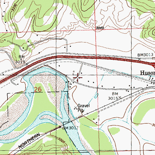 Topographic Map of 15N22W26AD__01 Well, MT