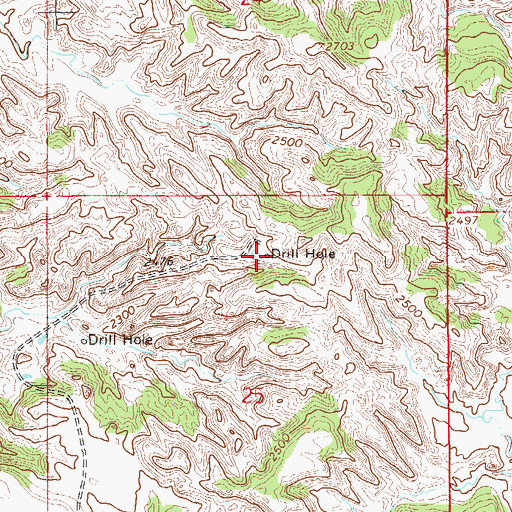 Topographic Map of 15N55E25ABCB01 Well, MT