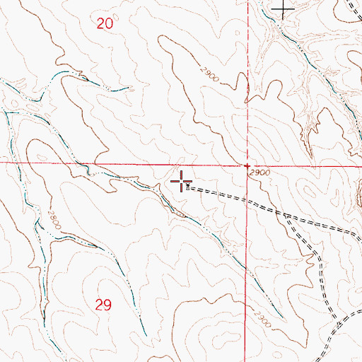 Topographic Map of 15N45E29AABC01 Well, MT
