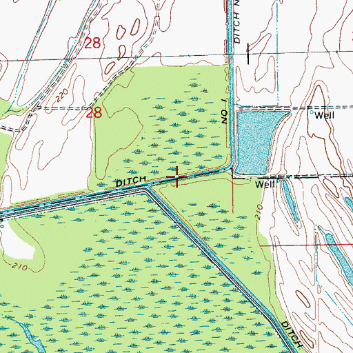 Topographic Map of Ditch Number 1, AR