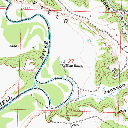 Topographic Map of 15N30E27CAAA01 Well, MT