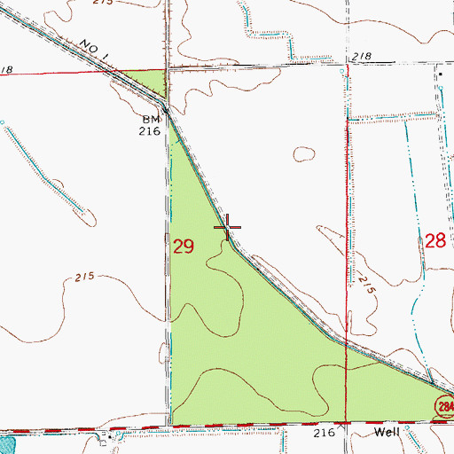 Topographic Map of Ditch Number 1, AR