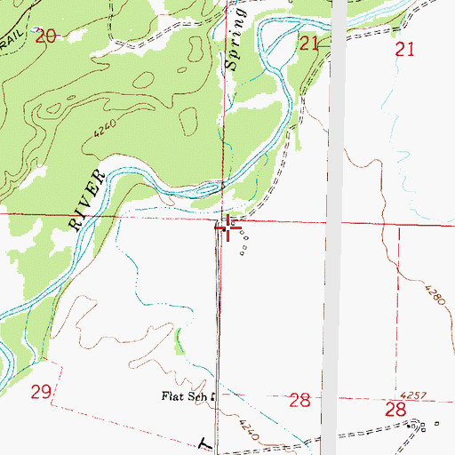 Topographic Map of 15N11W28BBBB01 Well, MT