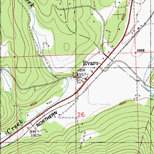 Topographic Map of 15N20W26ABC_01 Well, MT