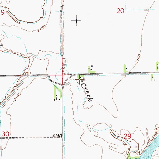 Topographic Map of 15N55E29BBAB01 Well, MT
