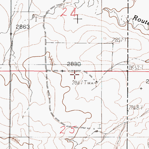 Topographic Map of 15N50E25ABAC01 Well, MT