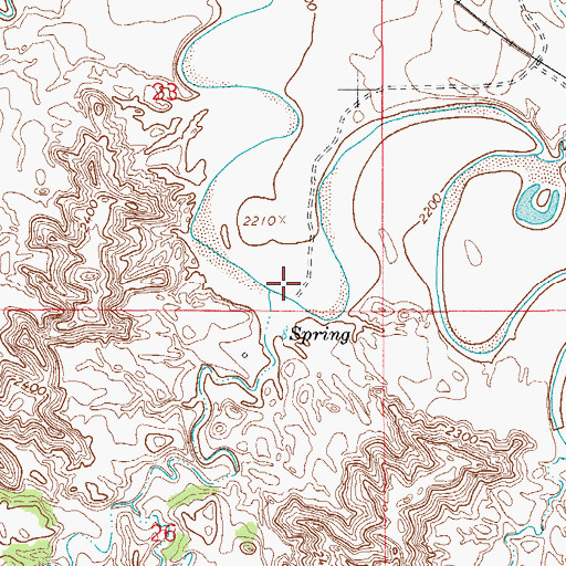 Topographic Map of 15N56E23DDCB01 Well, MT